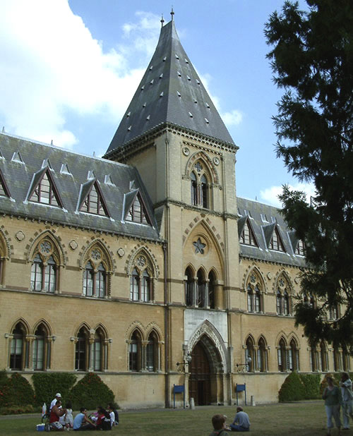 Oxford University Tower; behind each vent is a double nestbox in which the swifts breed